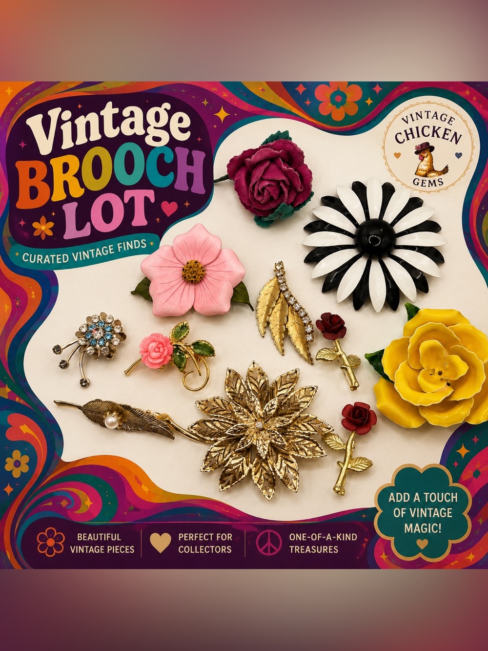Vintage Brooch Lot – Curated Estate Collection - Picture 2 of 16